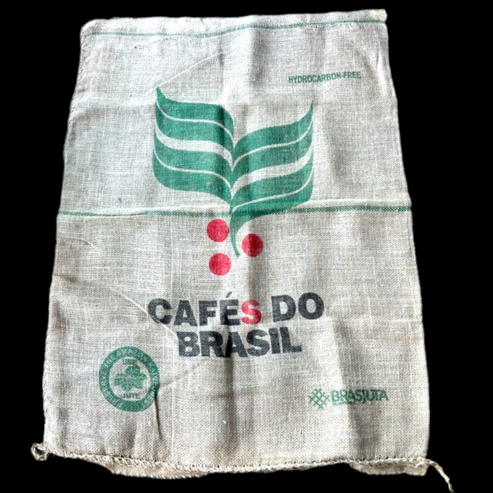 Large Burlap Sack Coffee Sack Original Condition